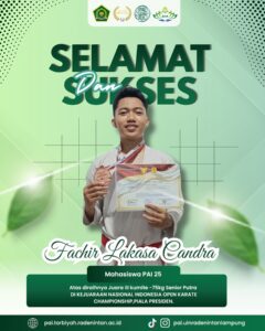 Mahasiswa PAI UIN Raden Intan Lampung Raih Juara III Kumite Nasional Piala Presiden
